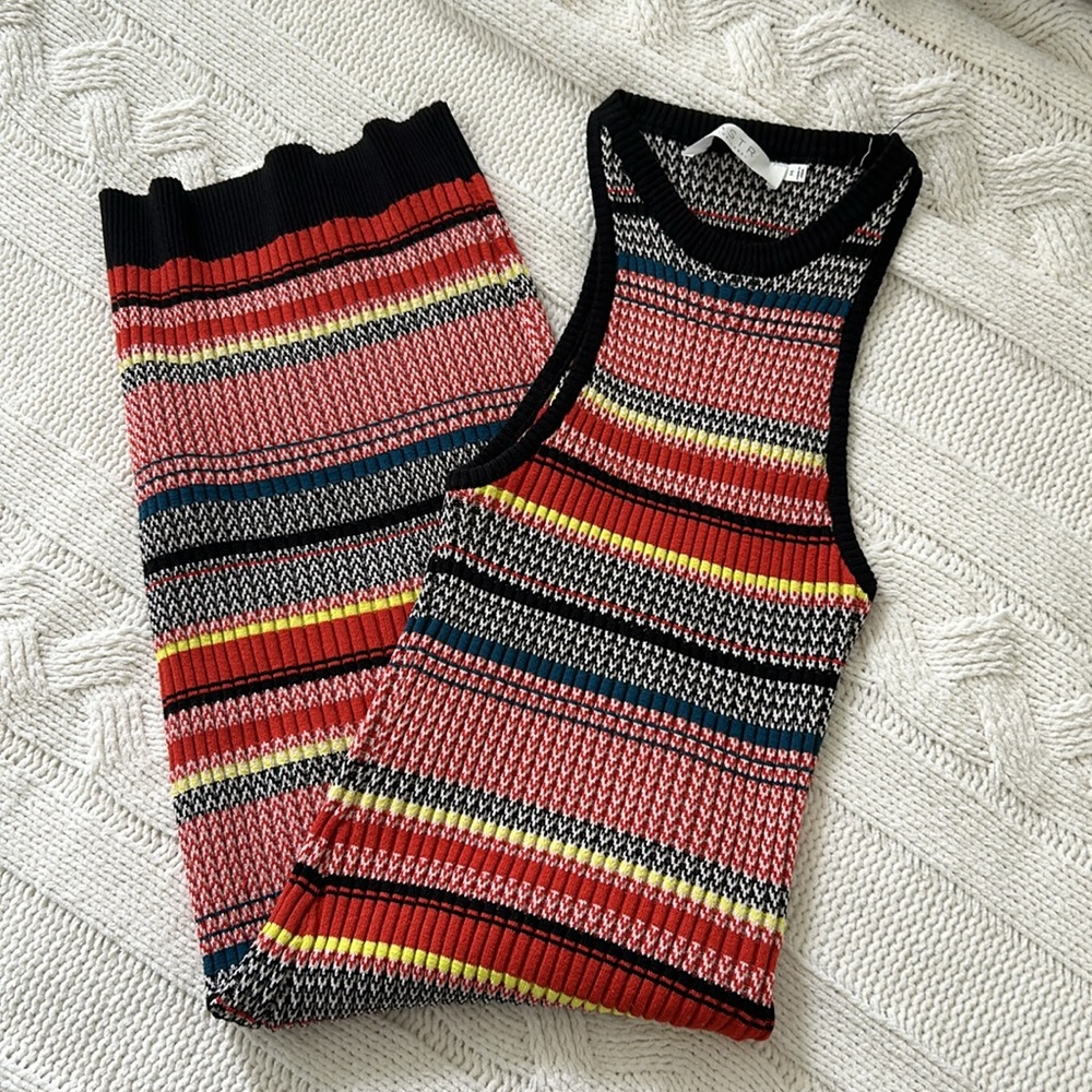 ASTR midi bodycon stripe dress size medium